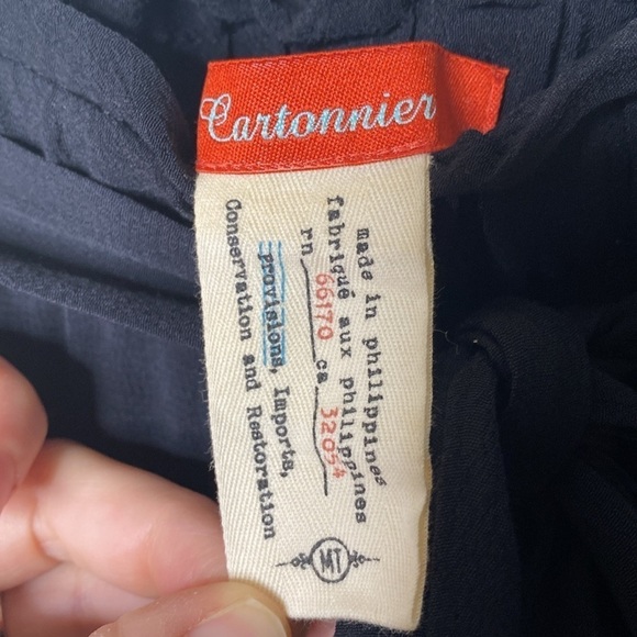 Cartonnier black paper bag pants women’s medium tall - Picture 5 of 8